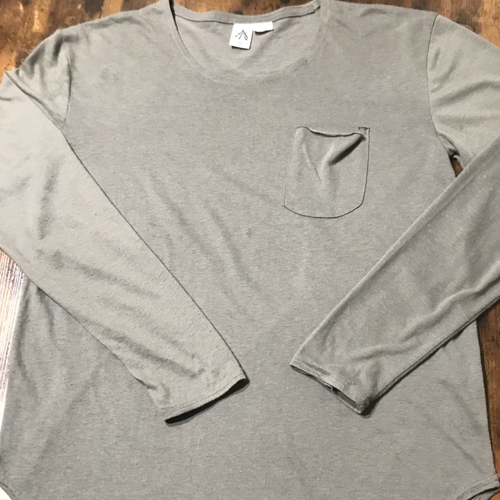 FEATHERS Grey Long Sleeve Tee